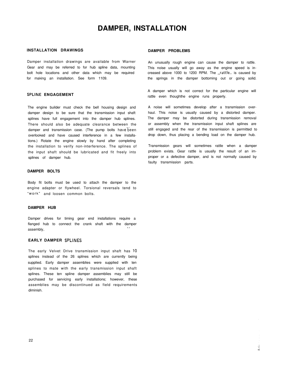 Borg Warner Velvet Drive Marine Installation