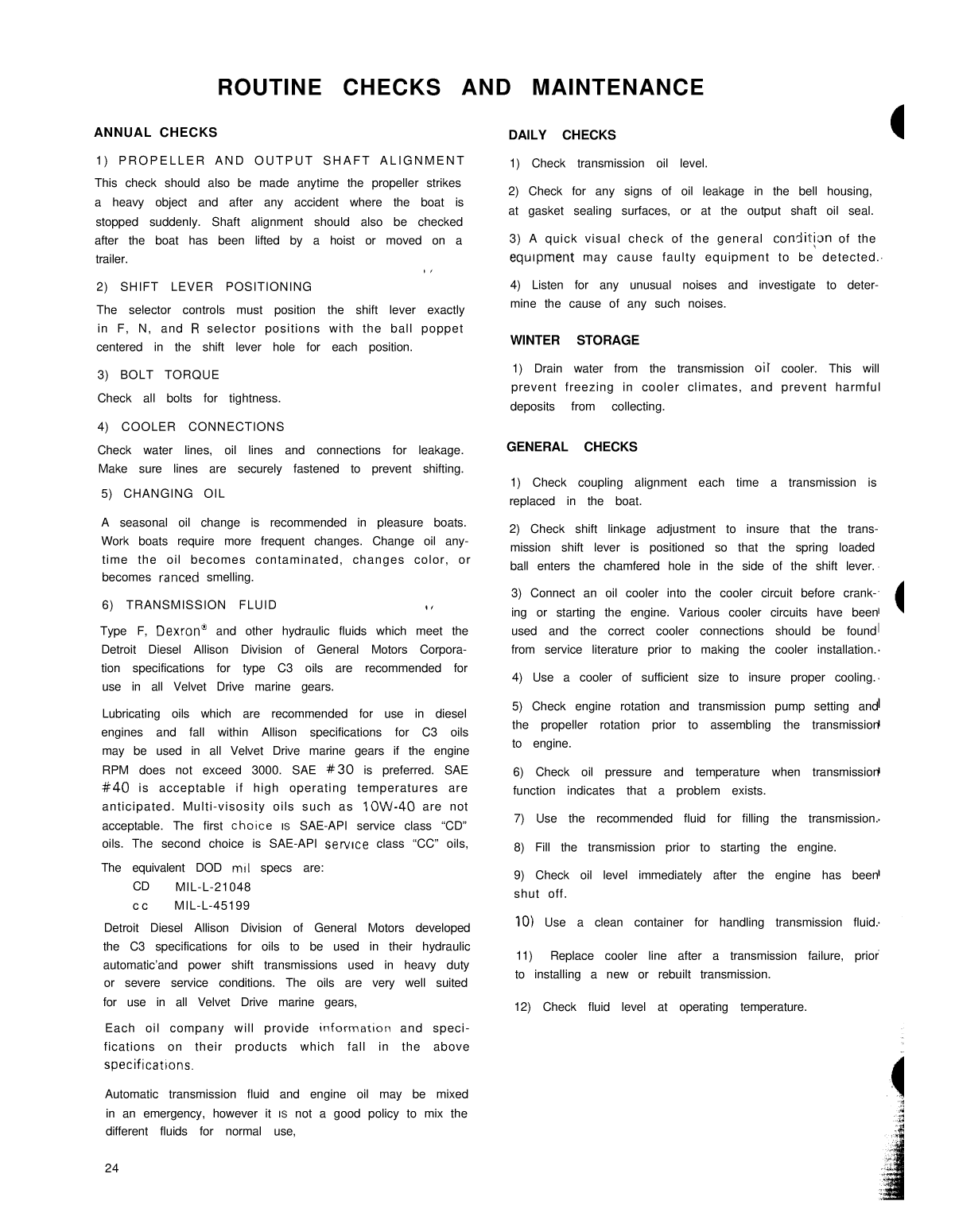 Borg Warner Velvet Drive Marine Installation