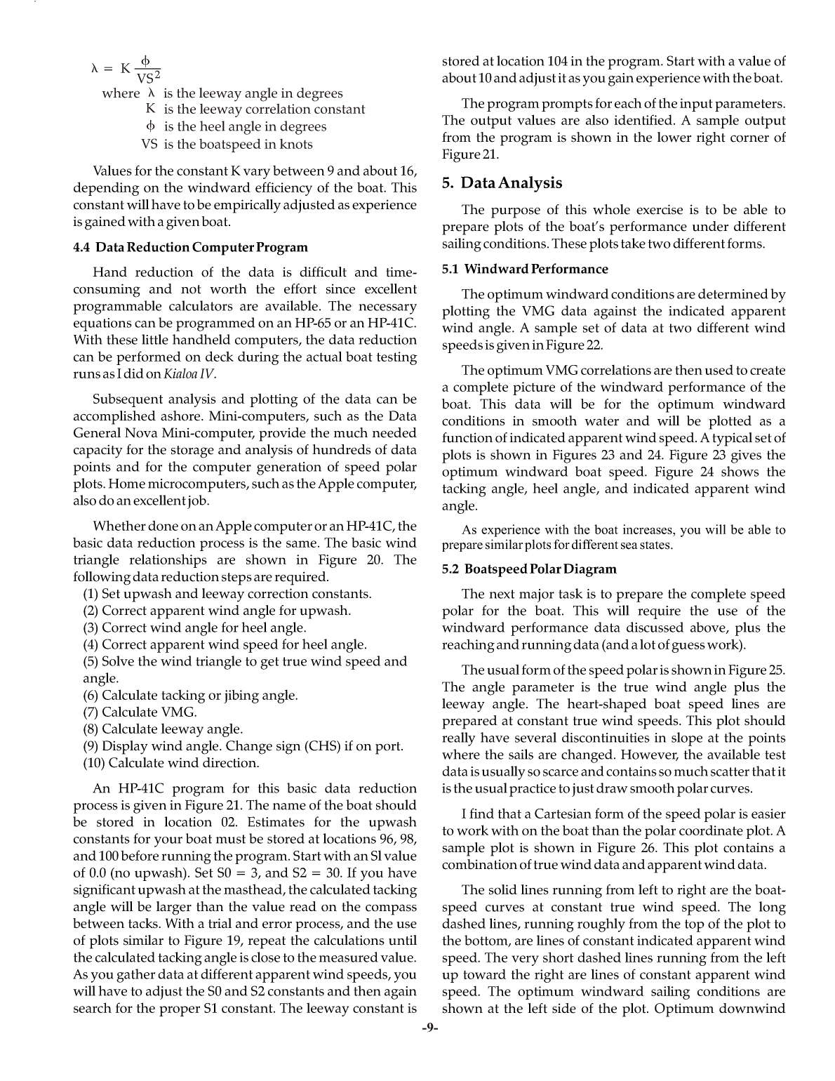 Sailboat Performance Testing Techniques