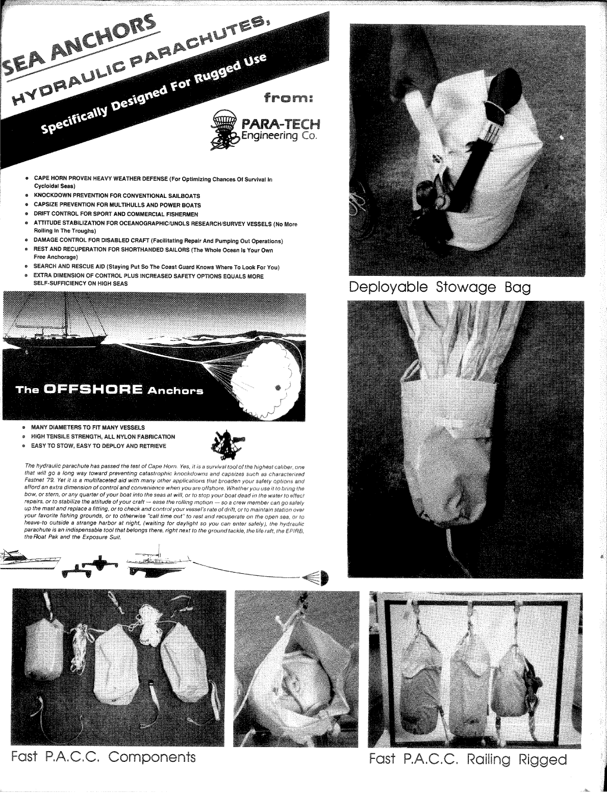 ' Para Tech Sea Anchor Parachute'