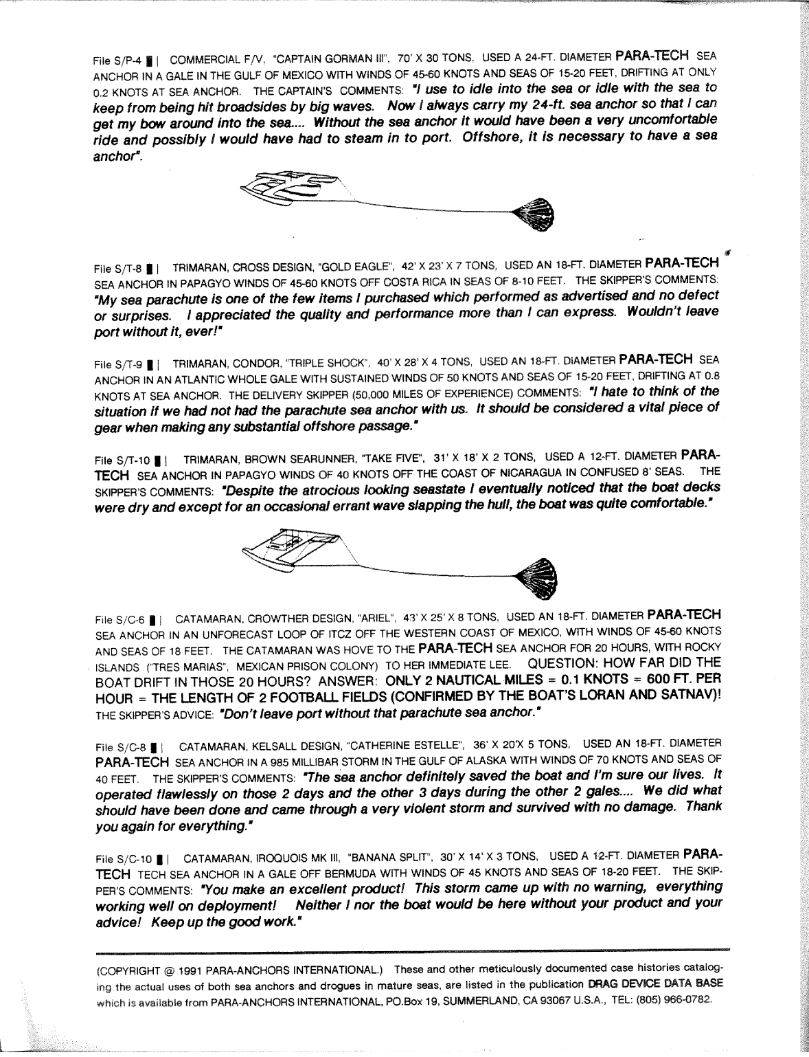 Para Tech Sea Anchor Parachute