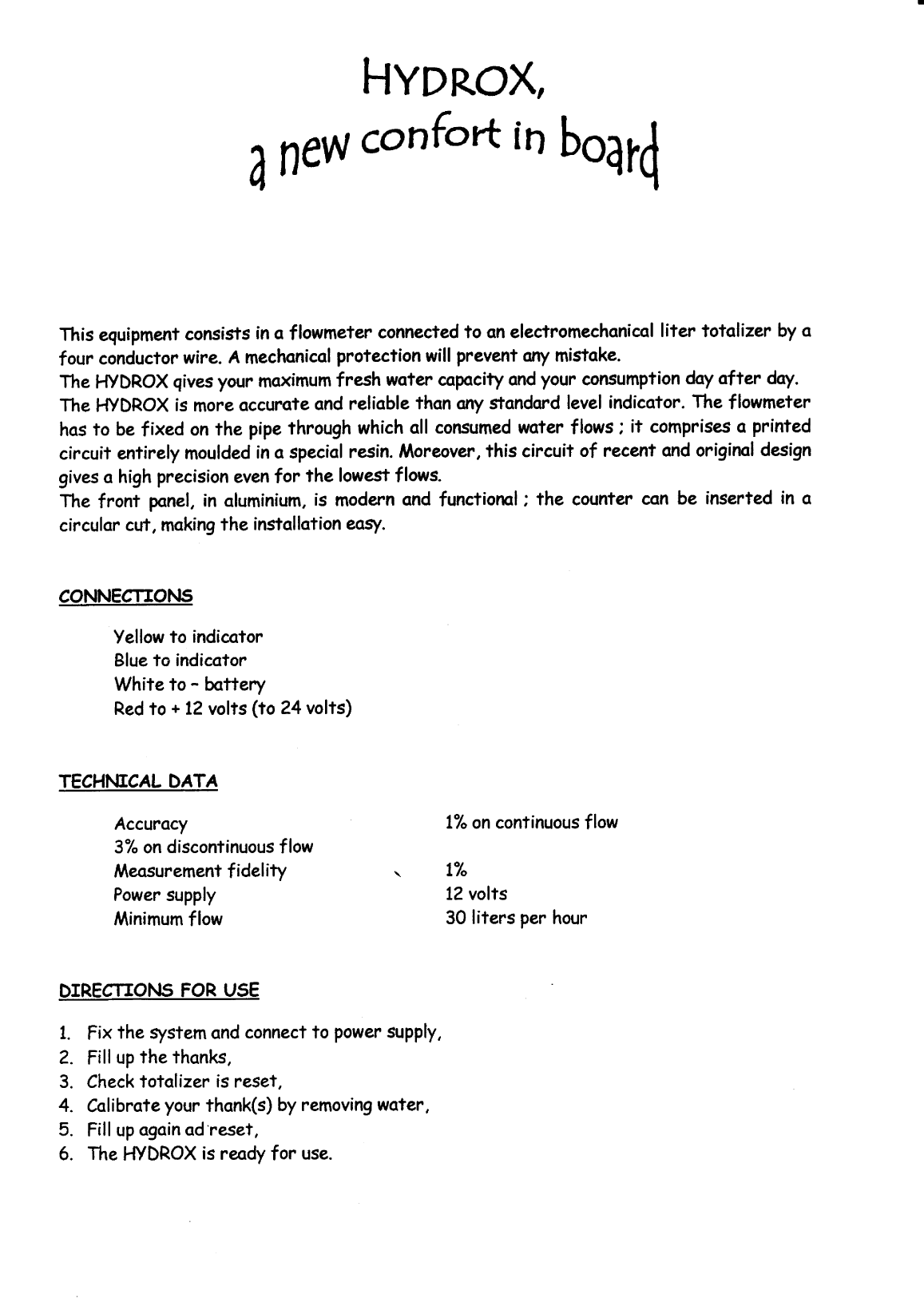 Pochon Hydrox Water Volume Meter
