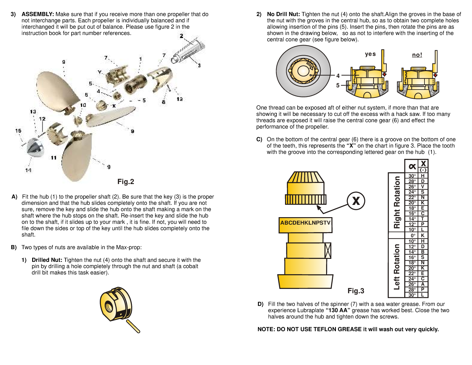 Pyi Max Prop 3 Blade Instructions