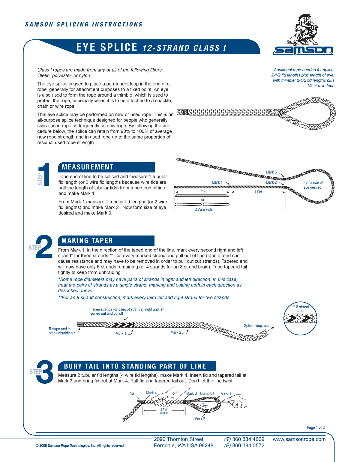 Class 1 Eye Splice