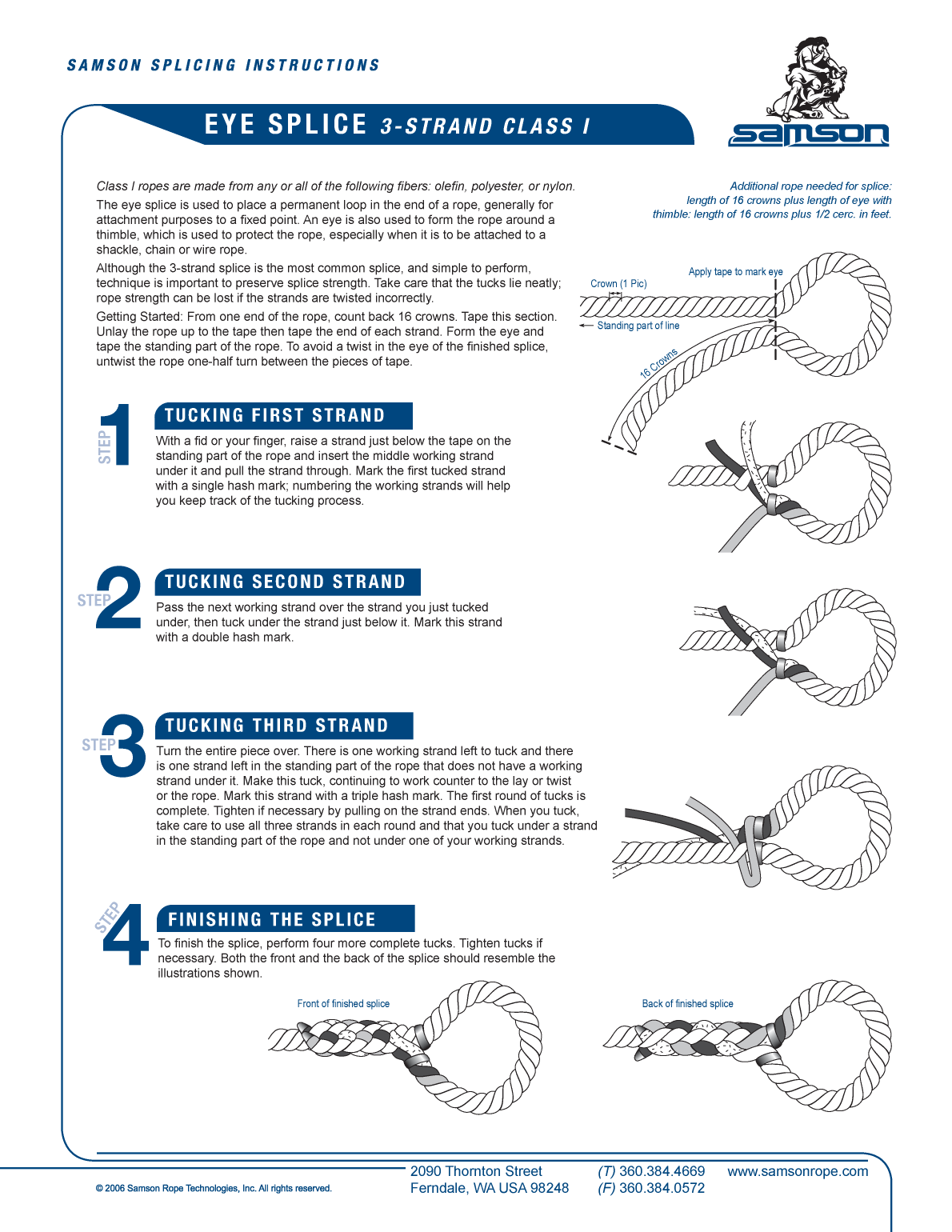 '3 Strand Eye Splice'