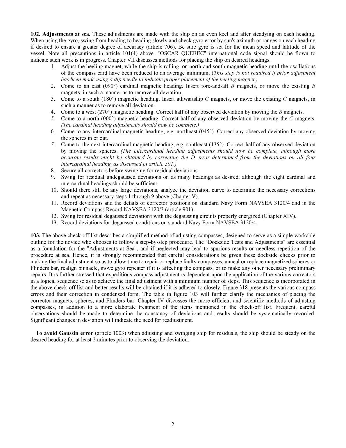Handbook Of Magnetic Compass Adjustment