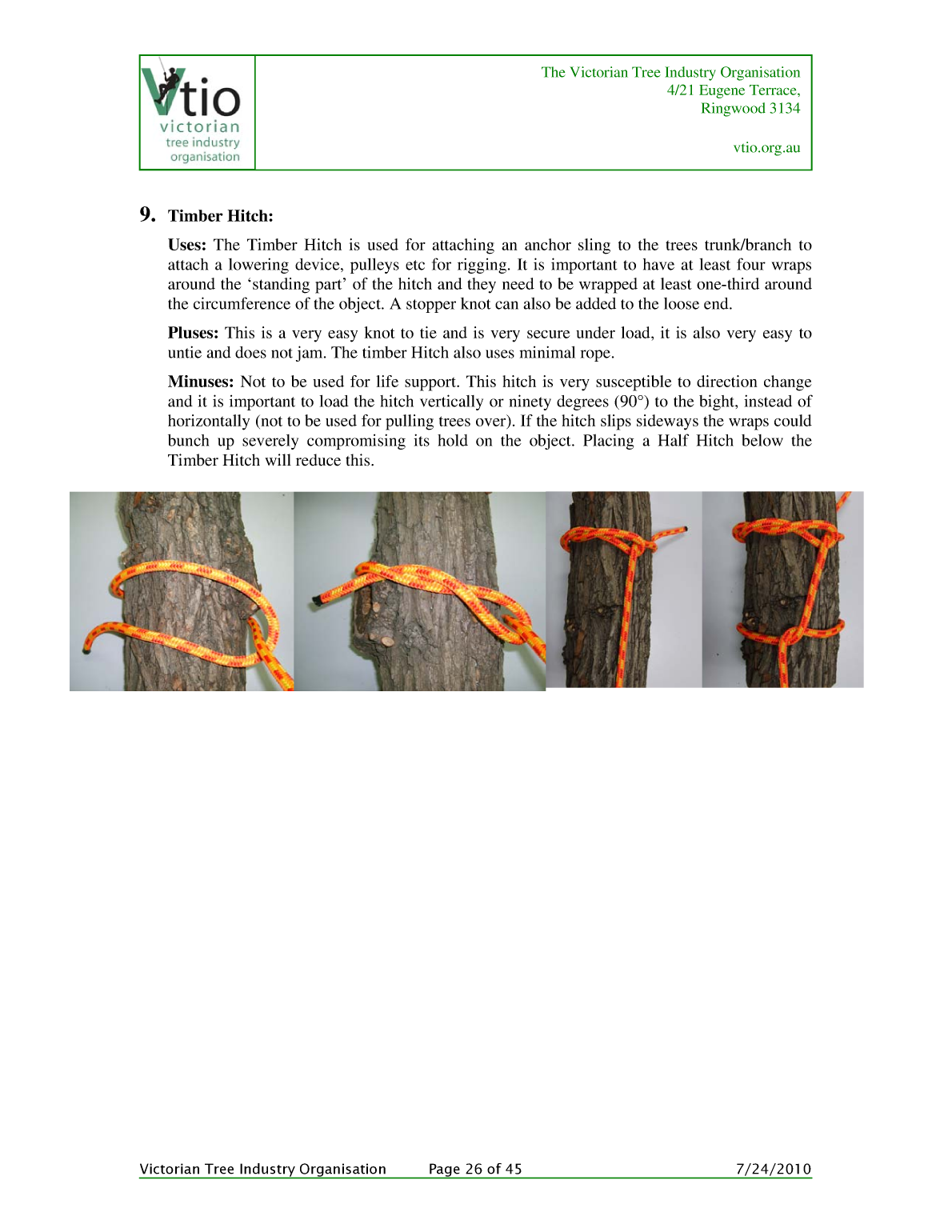 Knots for Arboriculture
