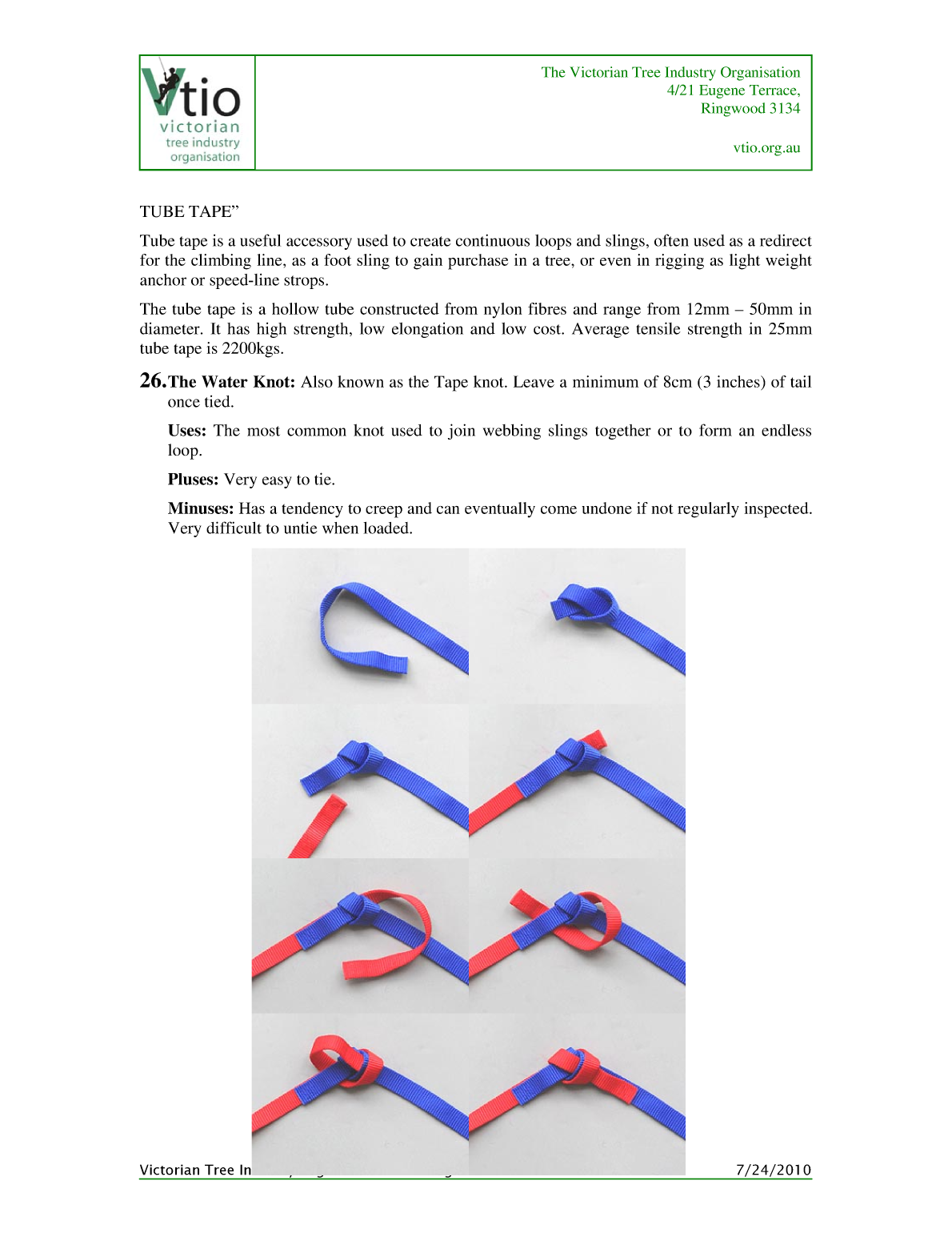 Knots for Arboriculture