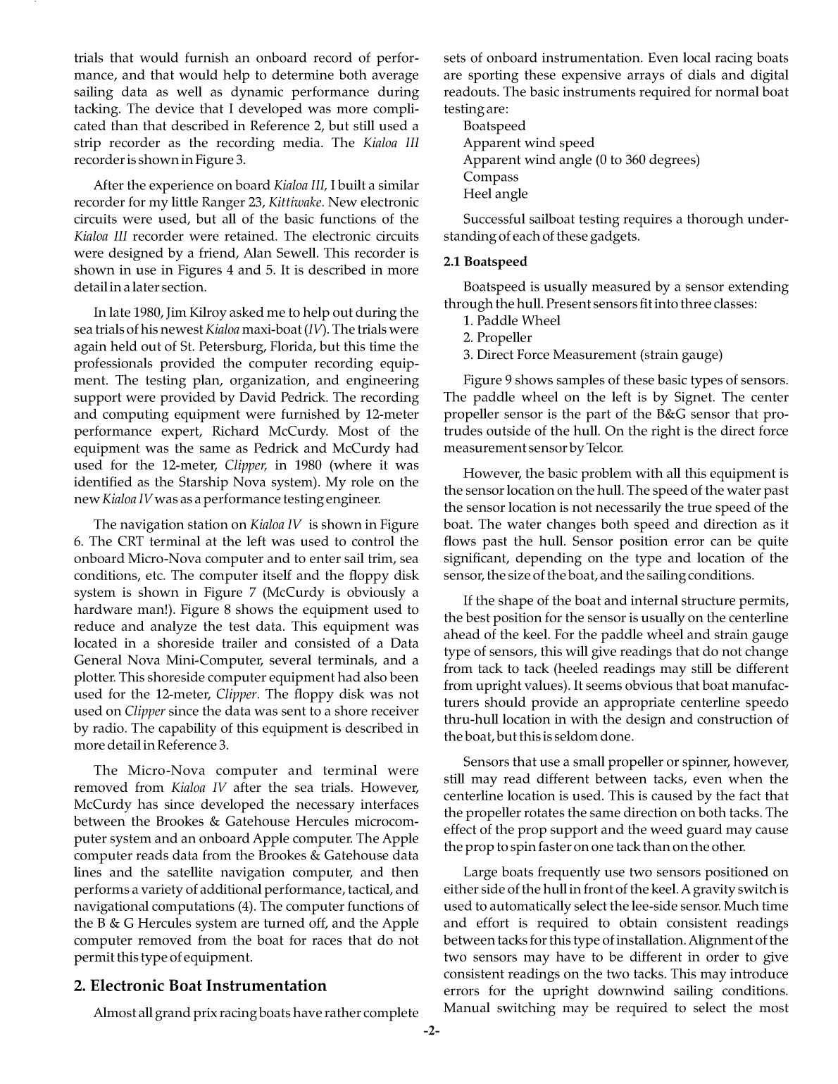 Sailboat Performance Testing Techniques