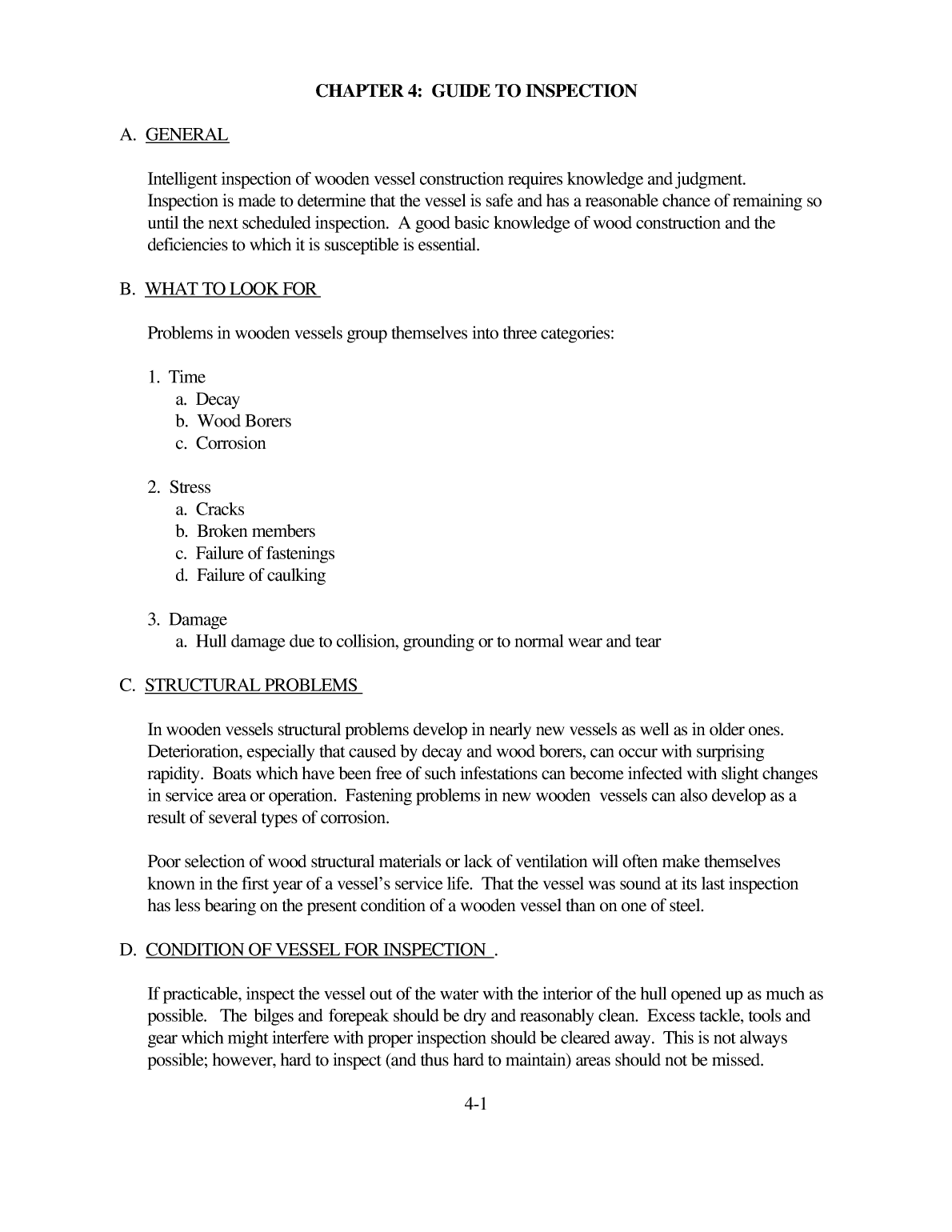 Inspection, Repair, And Maintenance Of Wood Hulls