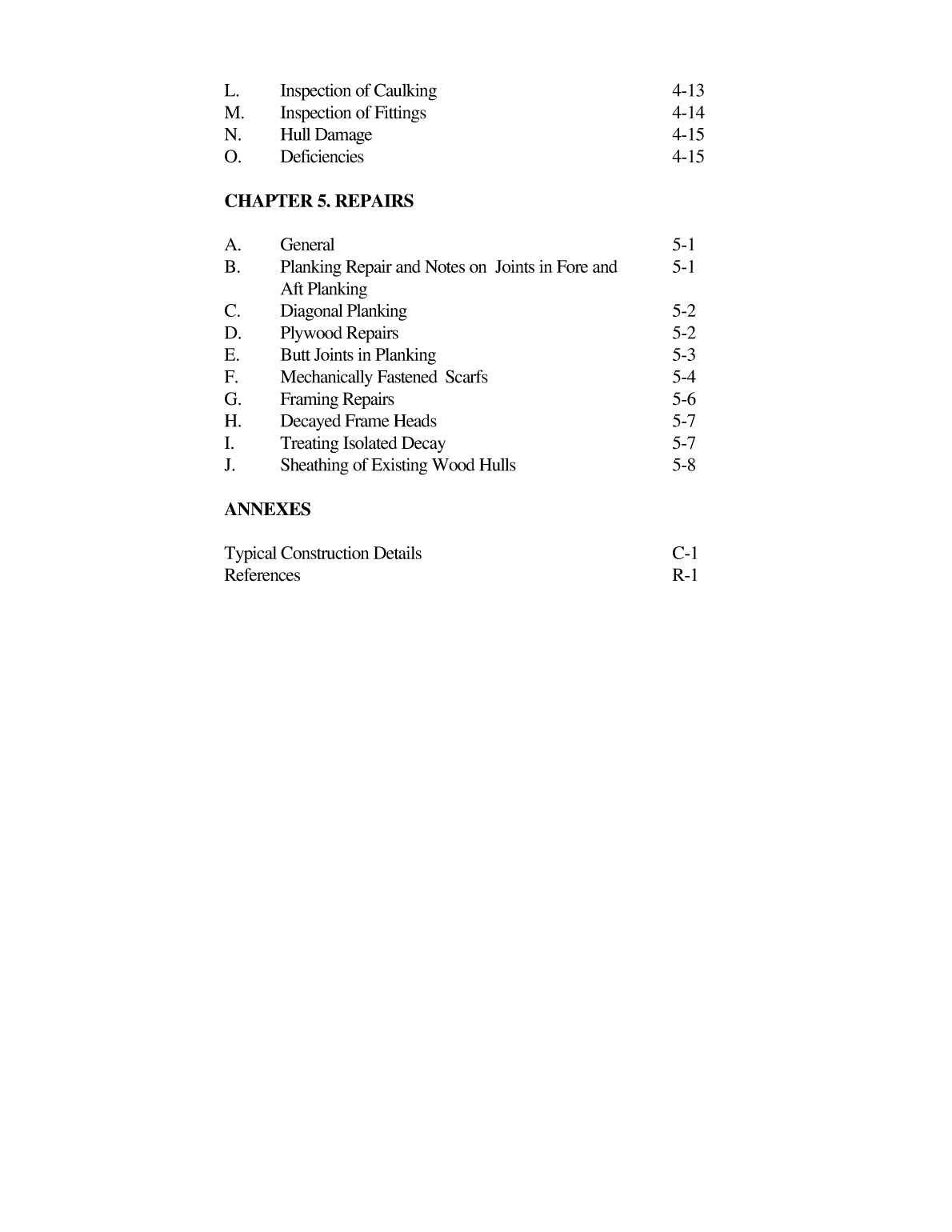 Inspection, Repair, And Maintenance Of Wood Hulls