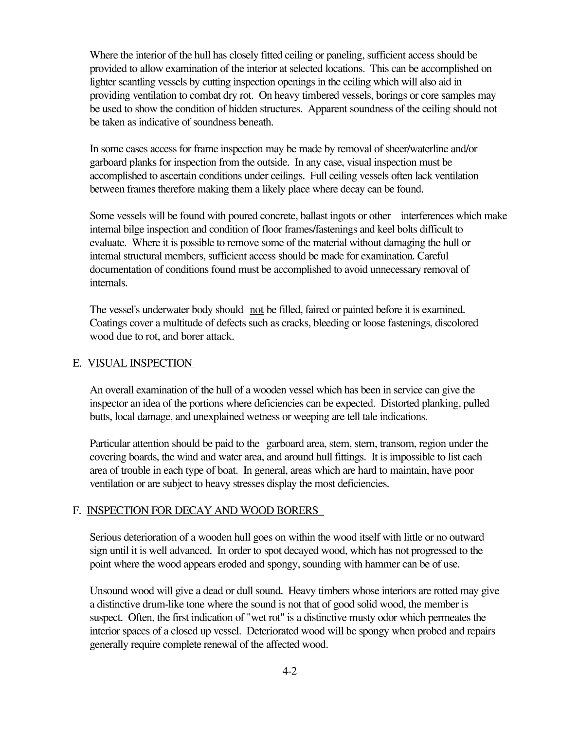 Inspection, Repair, And Maintenance Of Wood Hulls