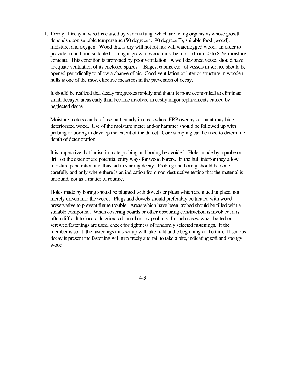 Inspection, Repair, And Maintenance Of Wood Hulls