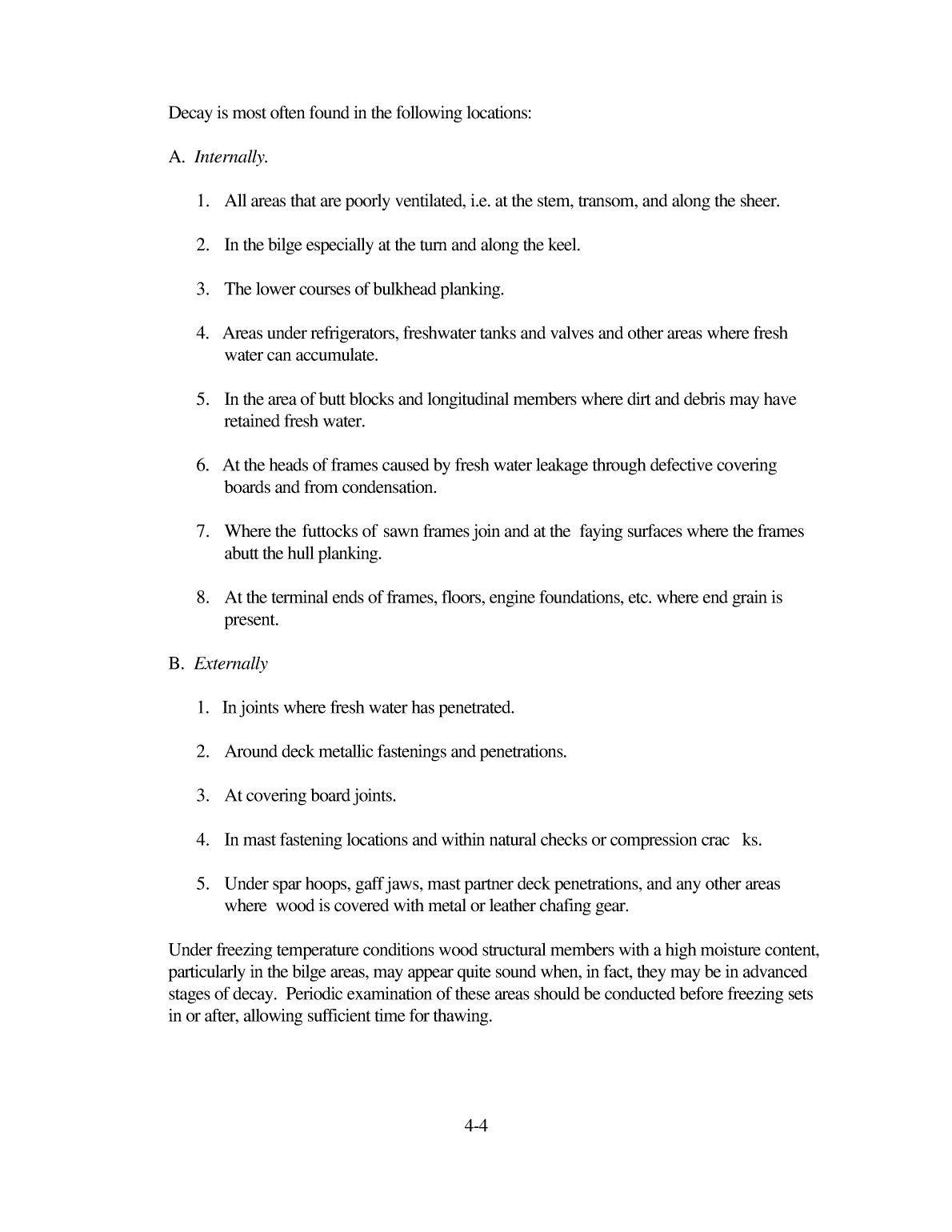 Inspection, Repair, And Maintenance Of Wood Hulls