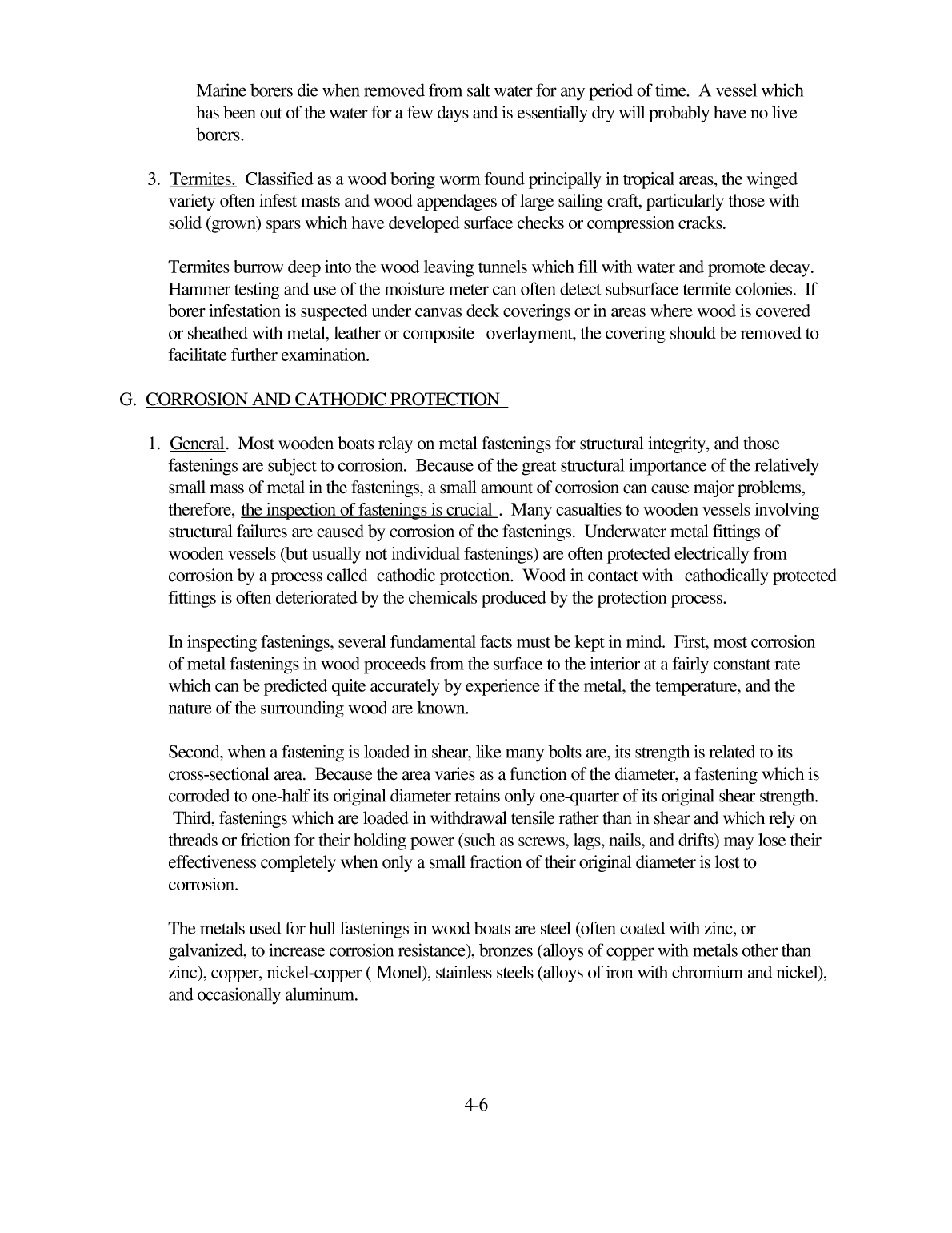 Inspection, Repair, And Maintenance Of Wood Hulls