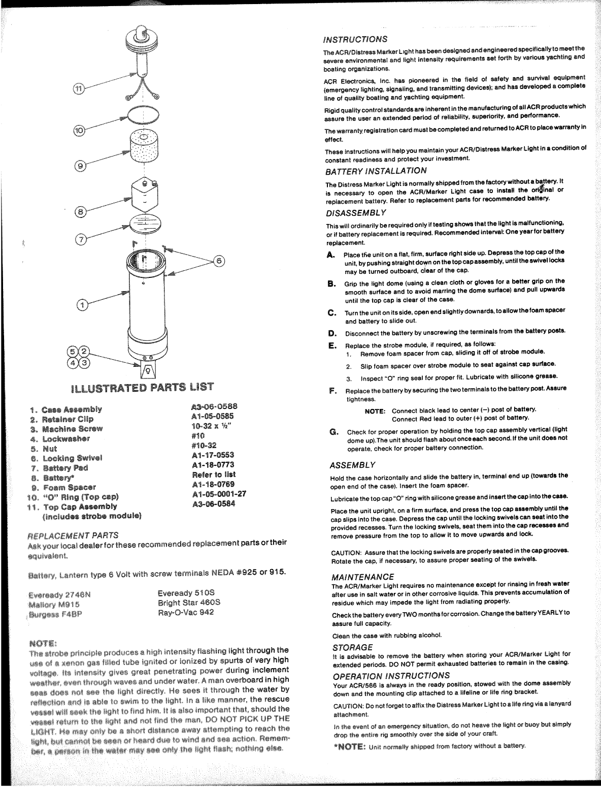 Acr 566 Distress Marker Light