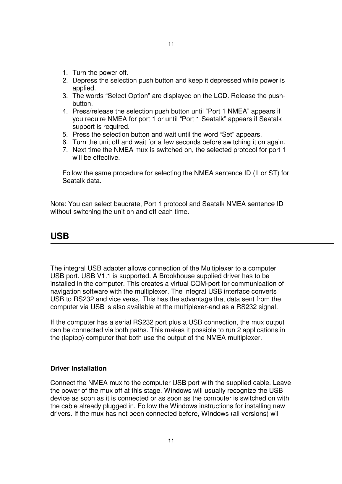 Brookhouse Nmea Mux Mk 2 Manual