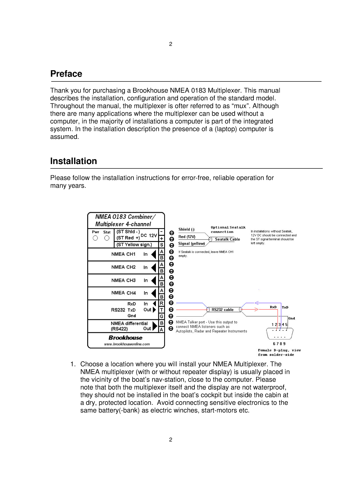 Brookhouse Nmea Mux Mk 2 Manual