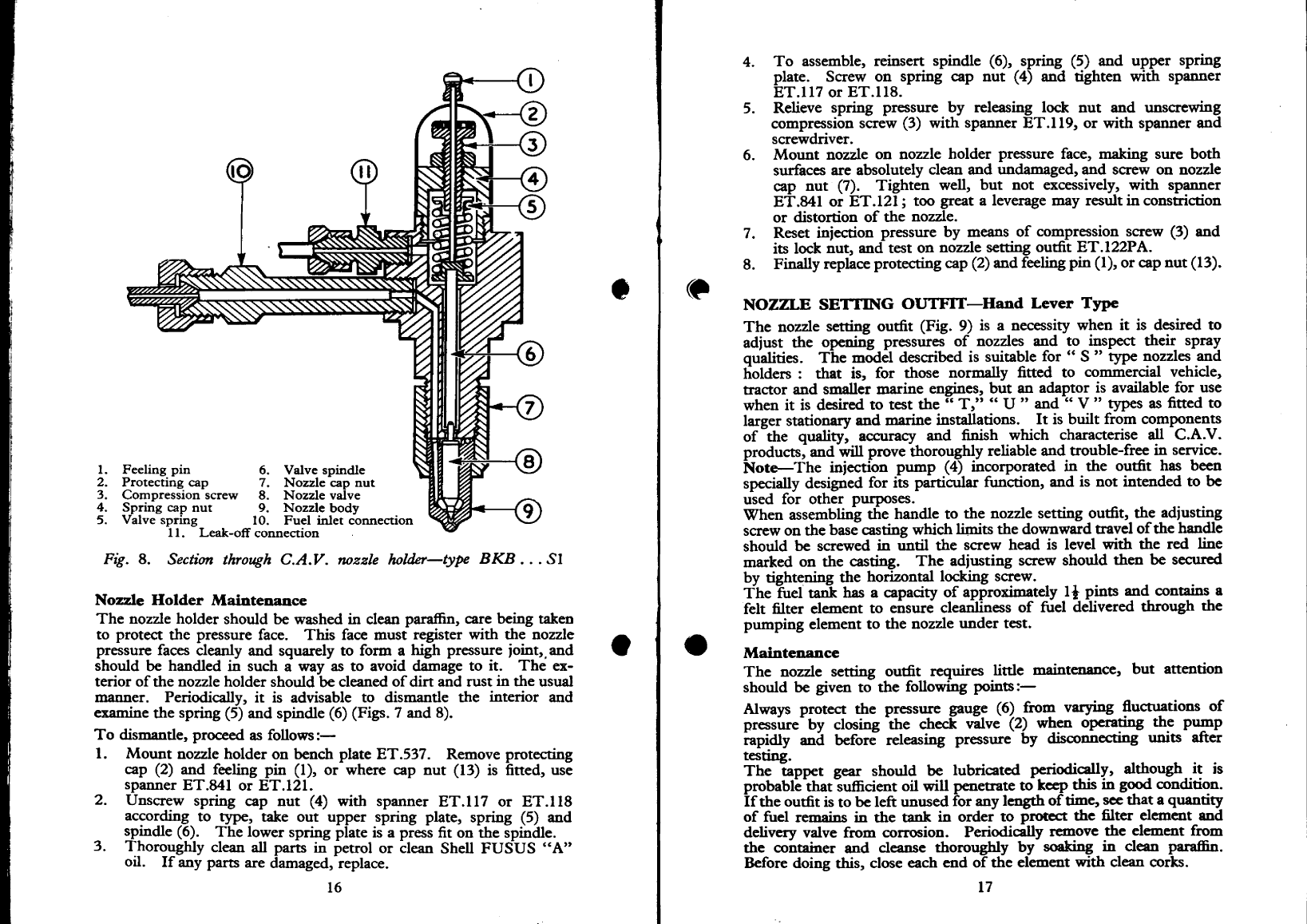 'cav Fuel Injection Nozzles'