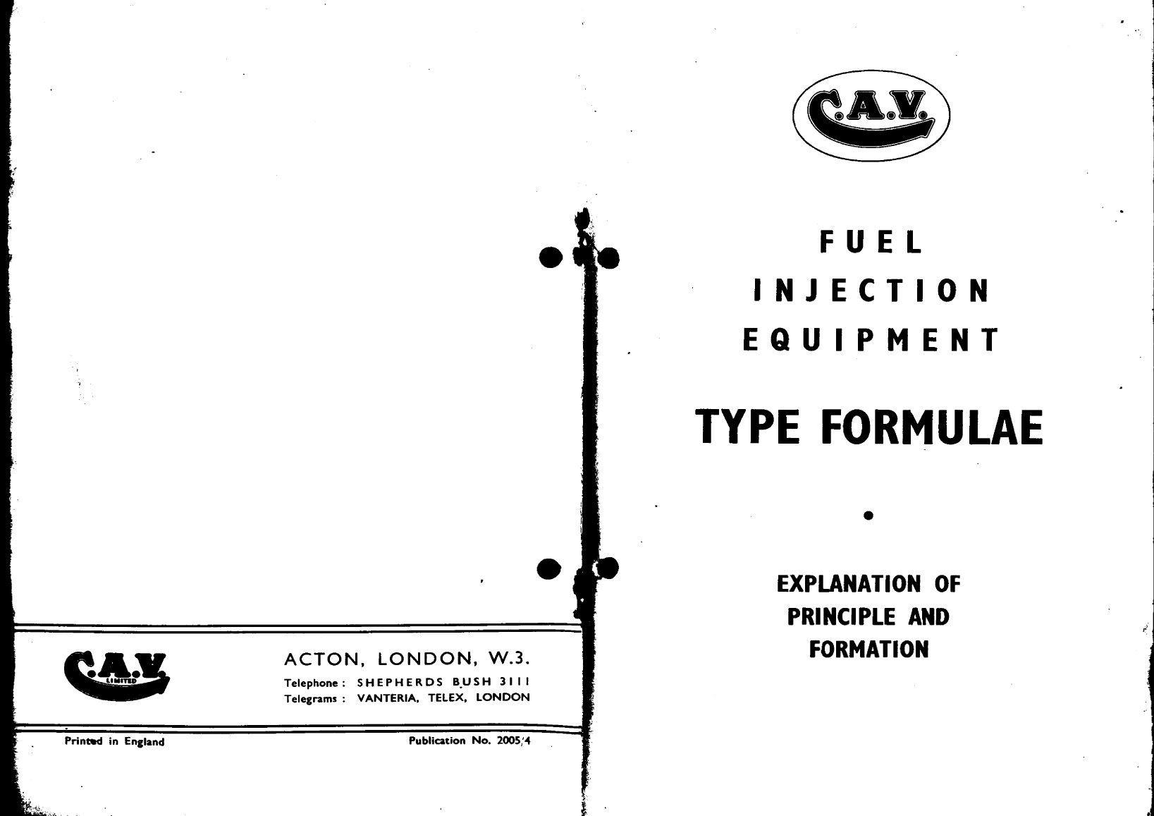 Cav Fuel Injection Type Formulae