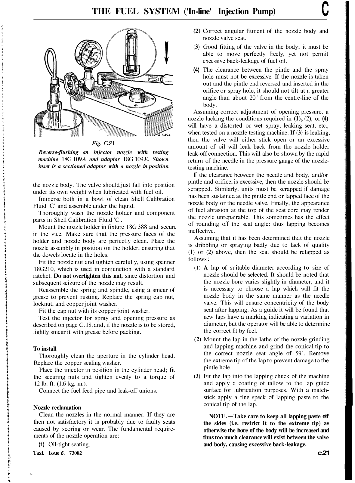 'cav Pintaux Injection Nozzle Rebuild'
