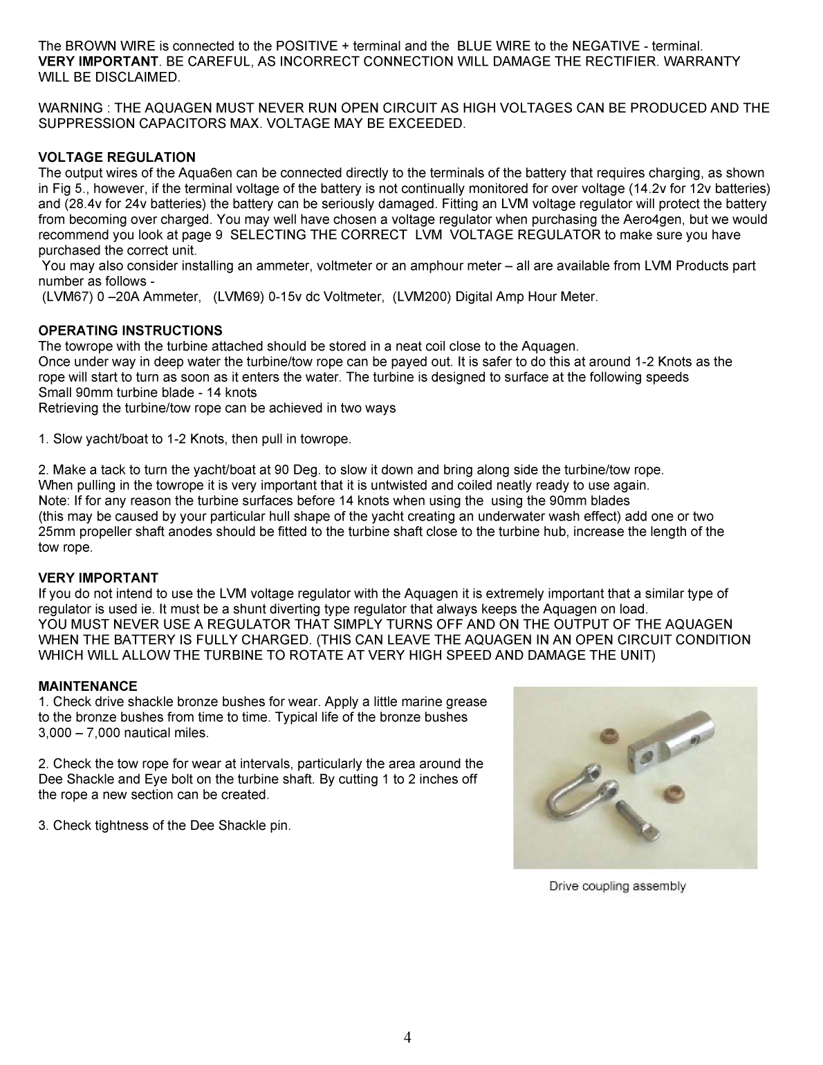 Aqua 6 Gen Owners Manual