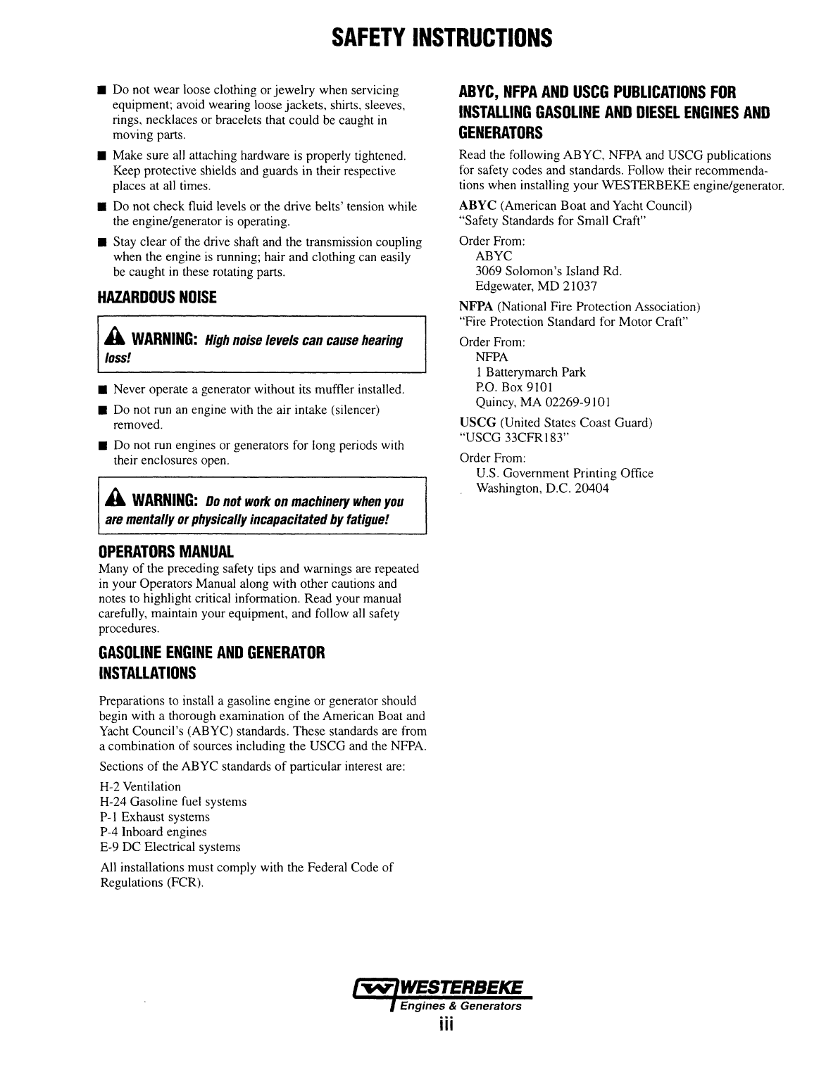 Century 170 T6 Operator's Manual