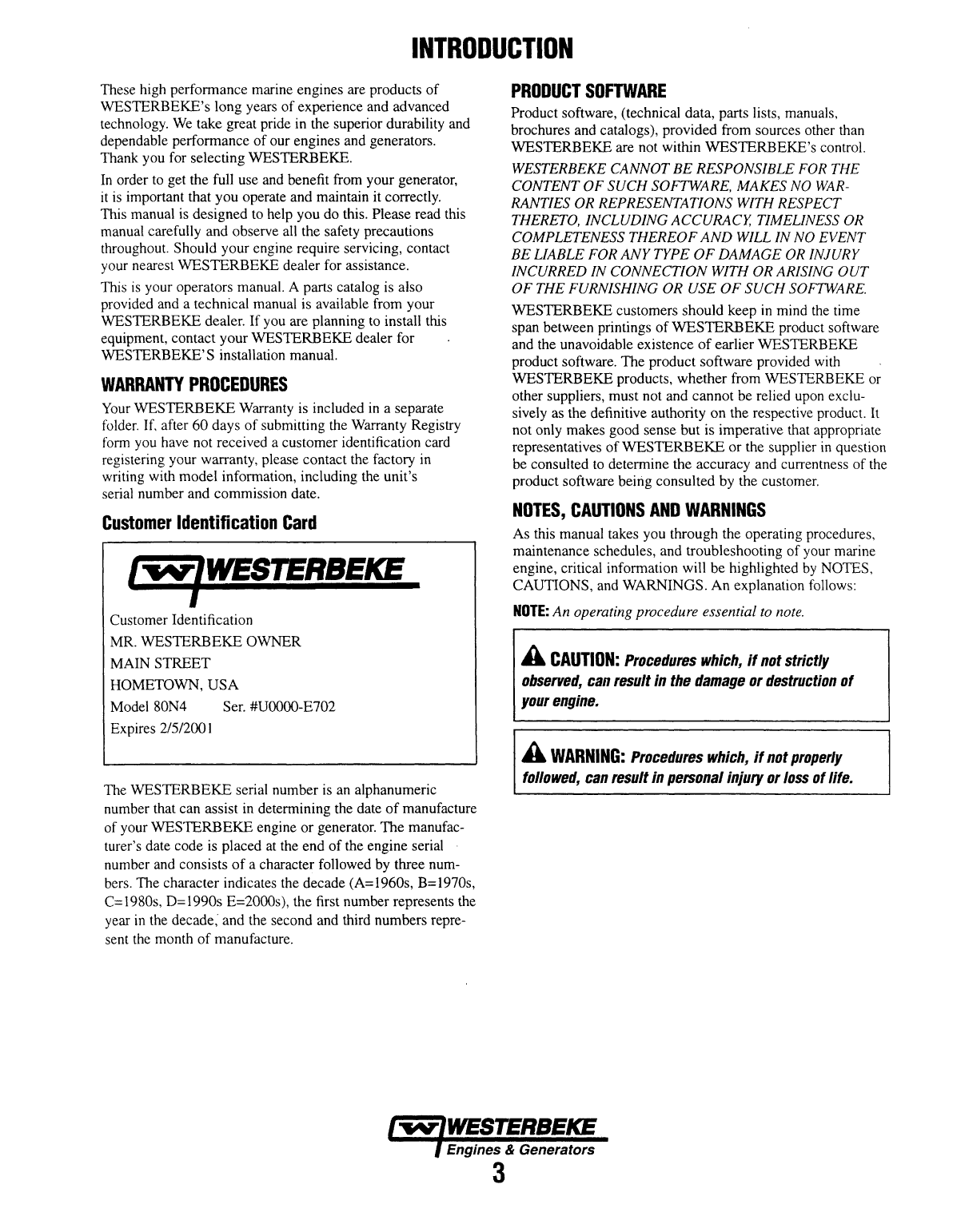 Century 170 T6 Operator's Manual