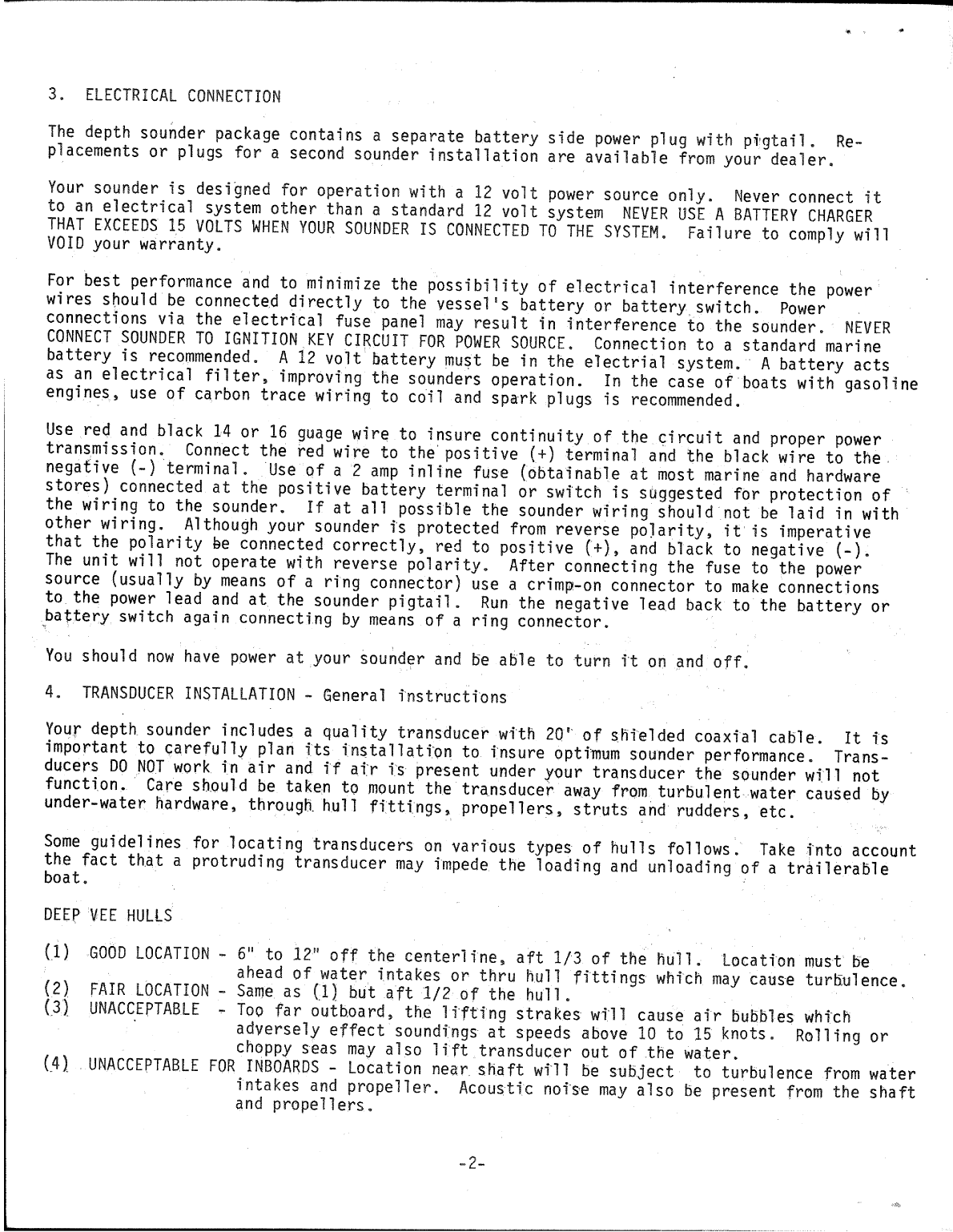 Coastal Navigator Depth Sounder Installation