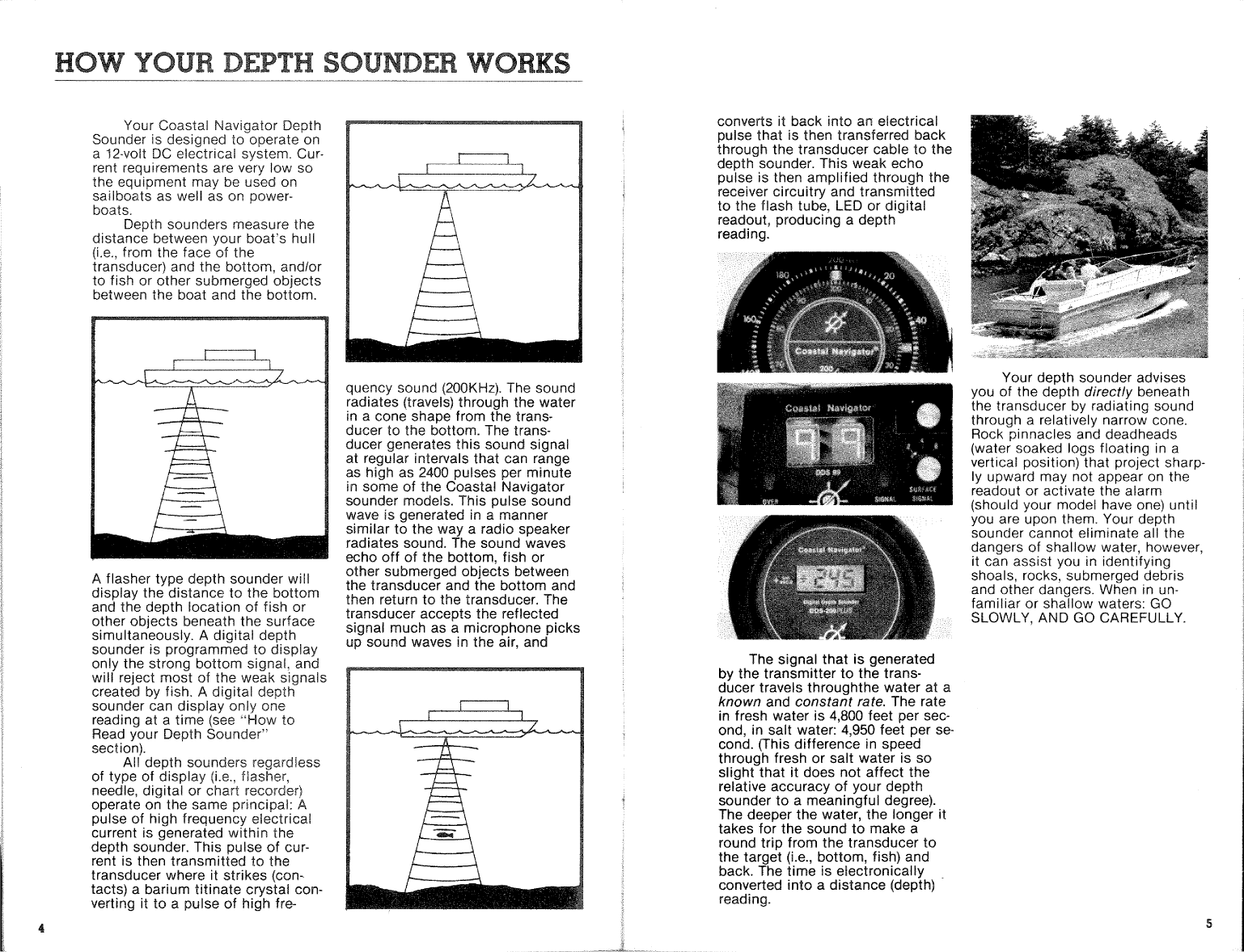 ' Coastal Navigator Depth Sounder Operation Manual'