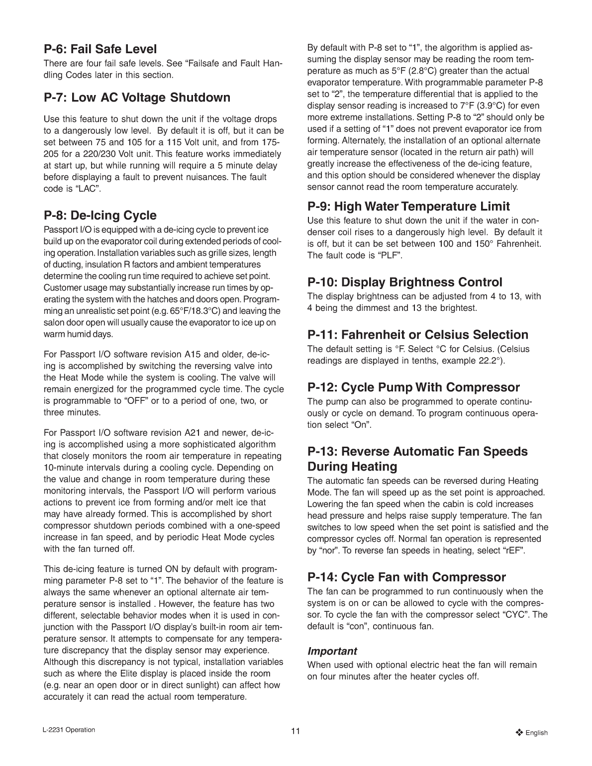 Dometic 2231 Marine Air Passport Control Operation Manual 21429