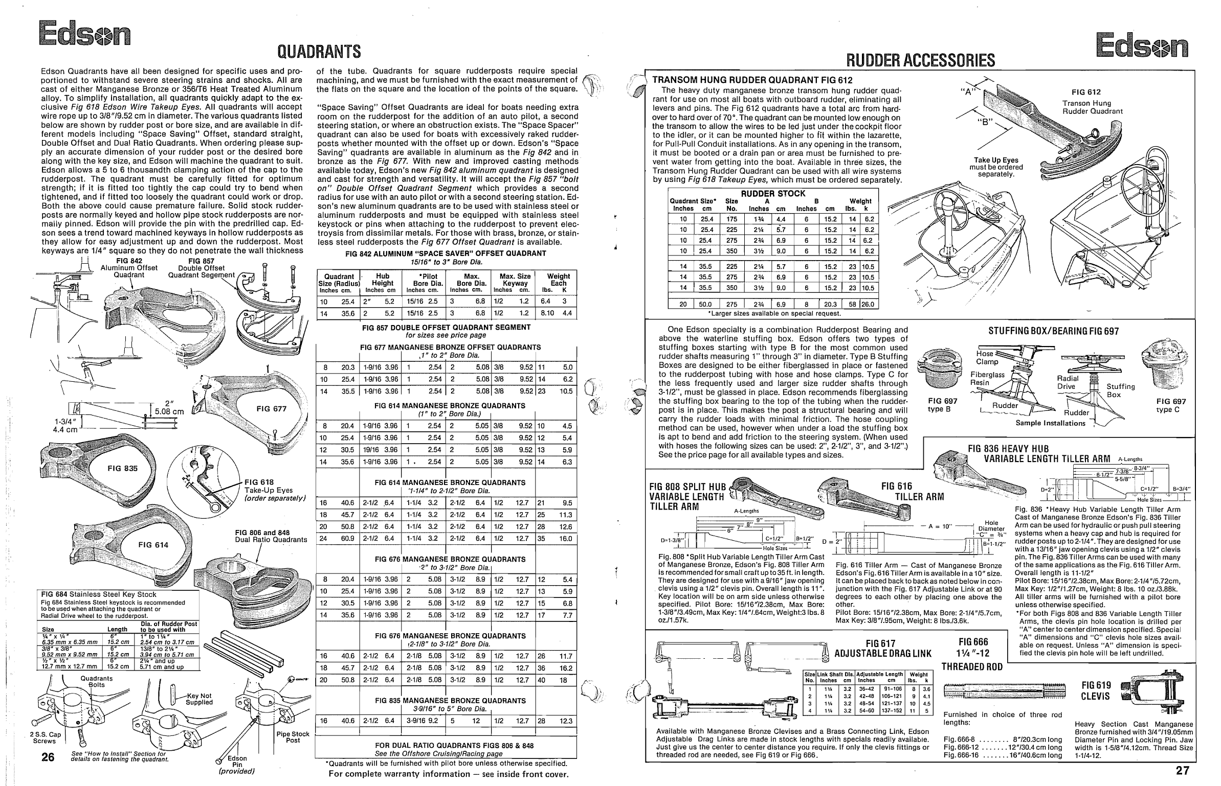 Edson Catelogue Steering. Binnacle
