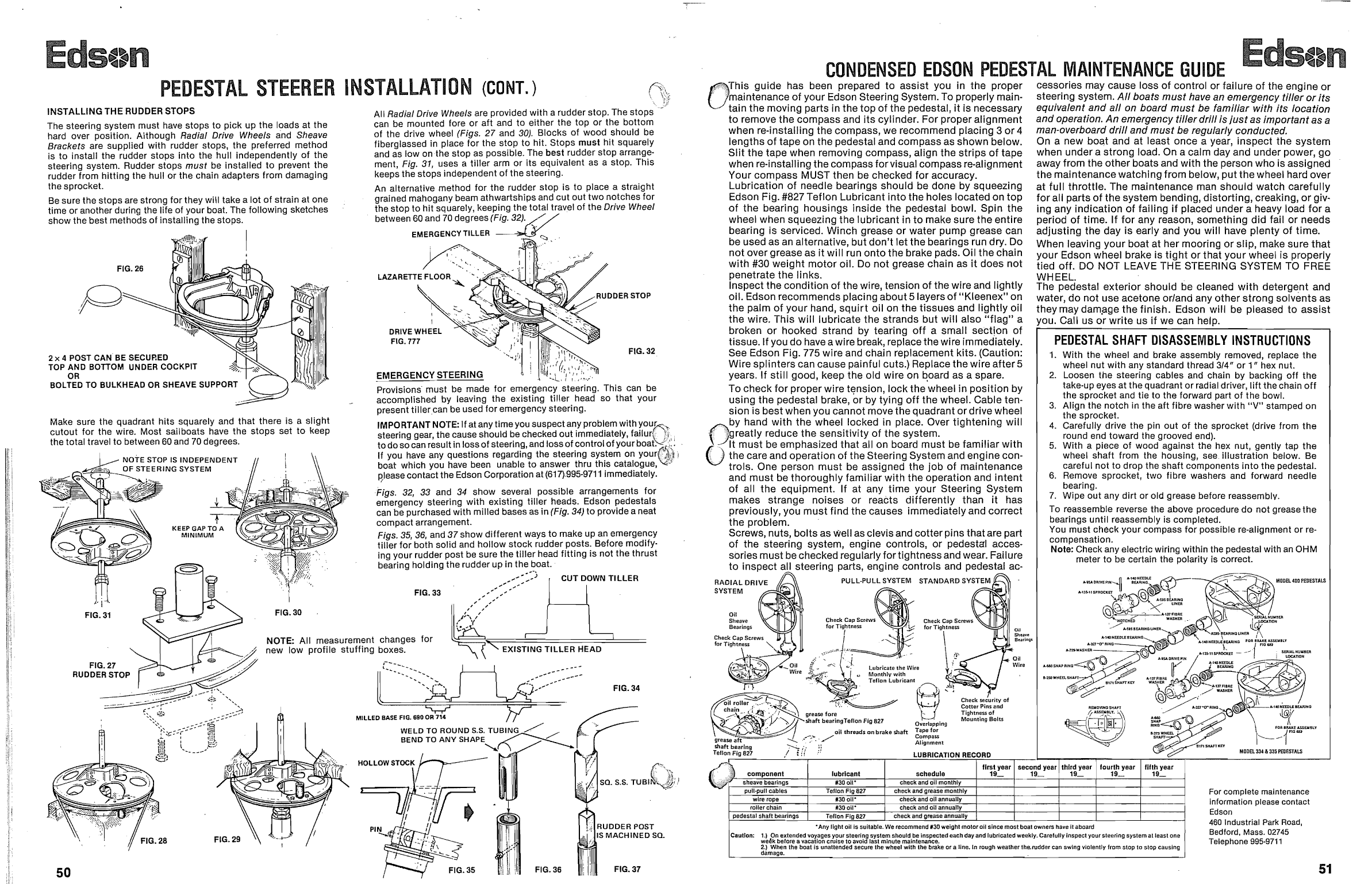 Edson Catelogue Steering. Binnacle