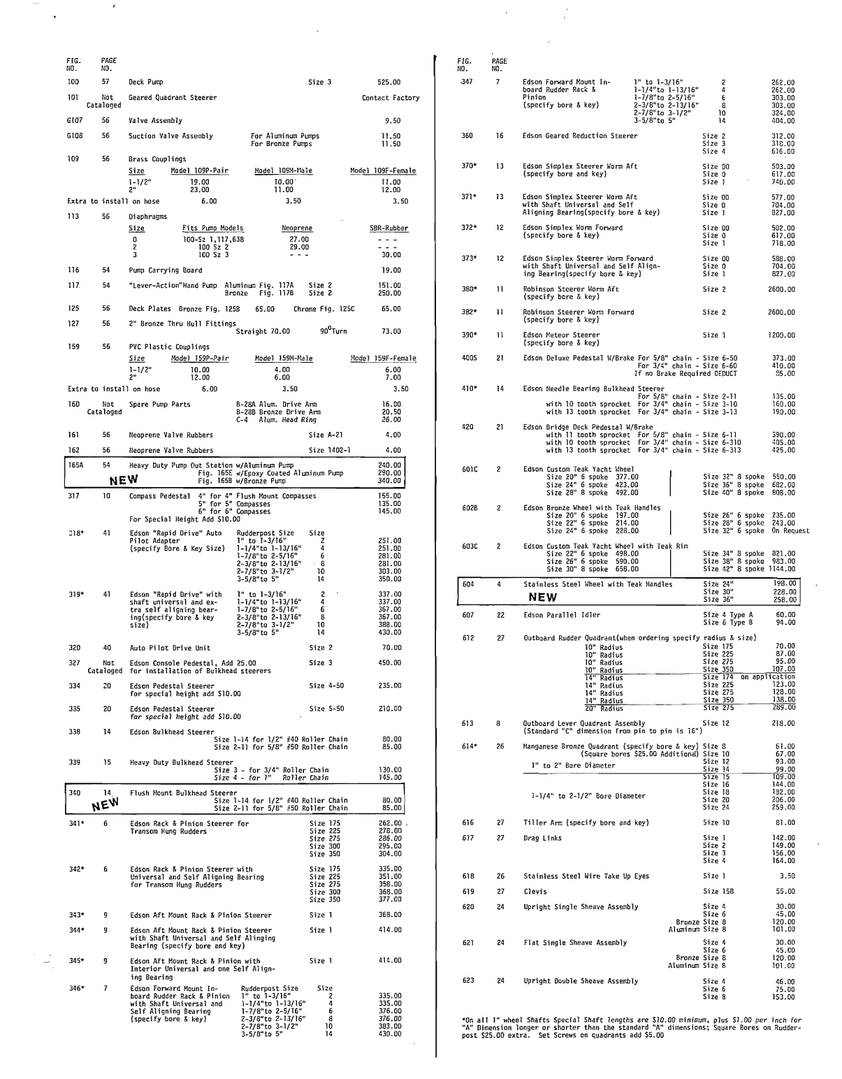 Edson Catelogue Steering. Binnacle