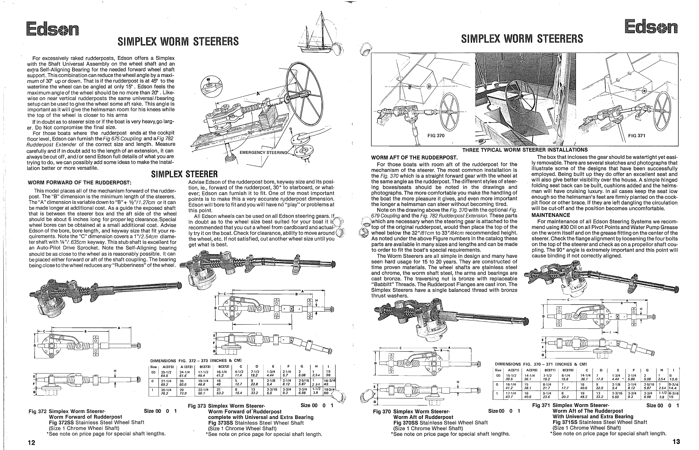 Edson Catelogue Steering. Binnacle