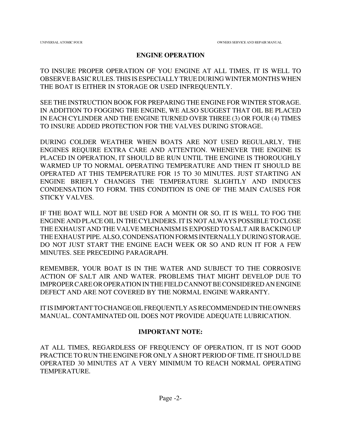 Atomic 4 Owners And Service Manual