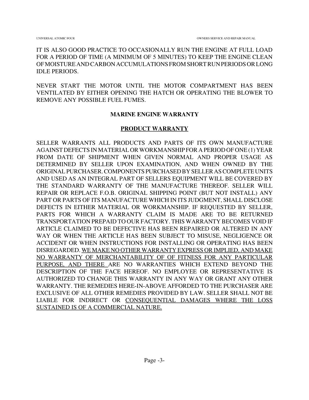 Atomic 4 Owners And Service Manual