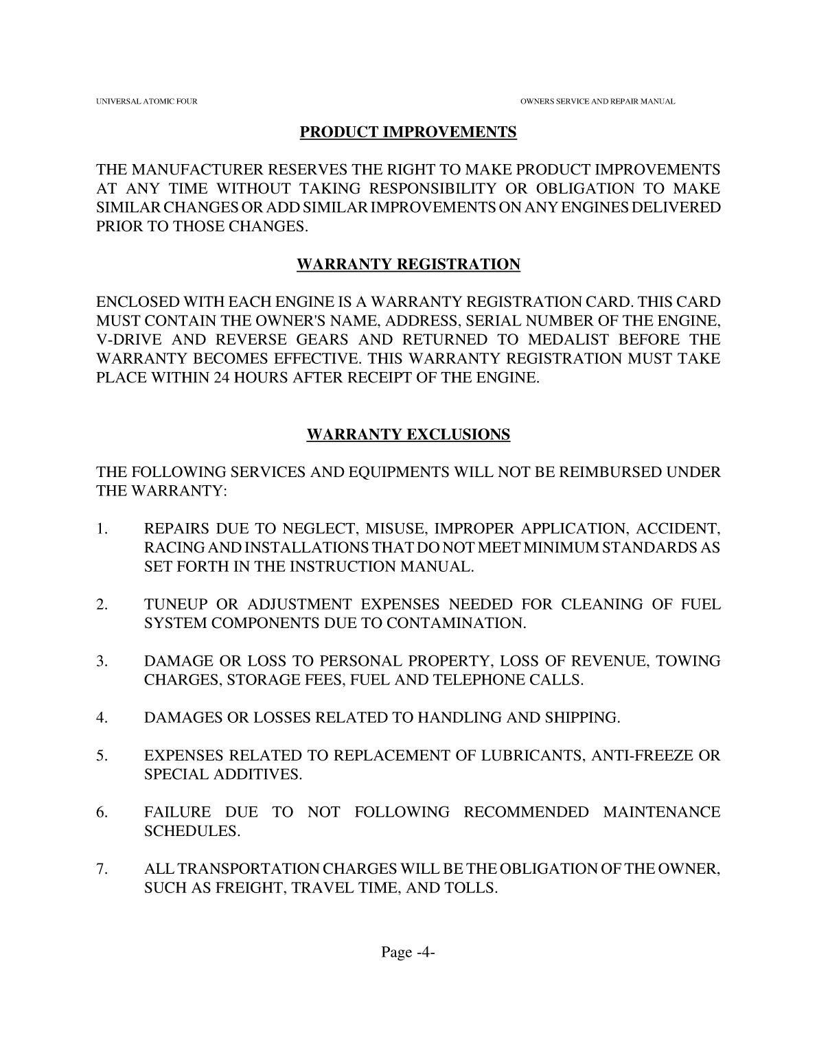 Atomic 4 Owners And Service Manual