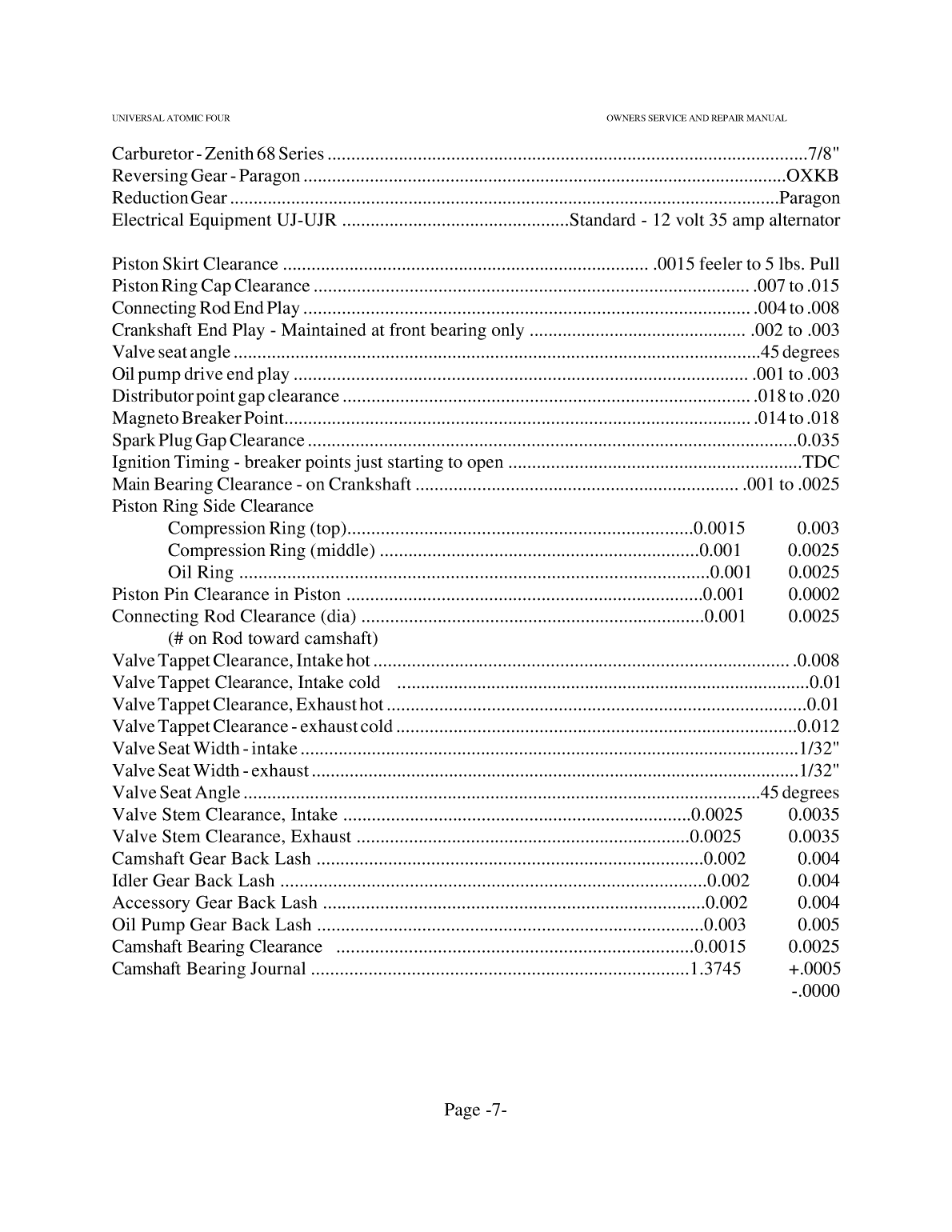 Atomic 4 Owners And Service Manual