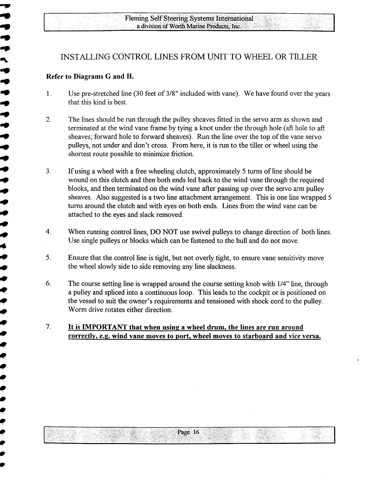 Fleming Self Steering Manual