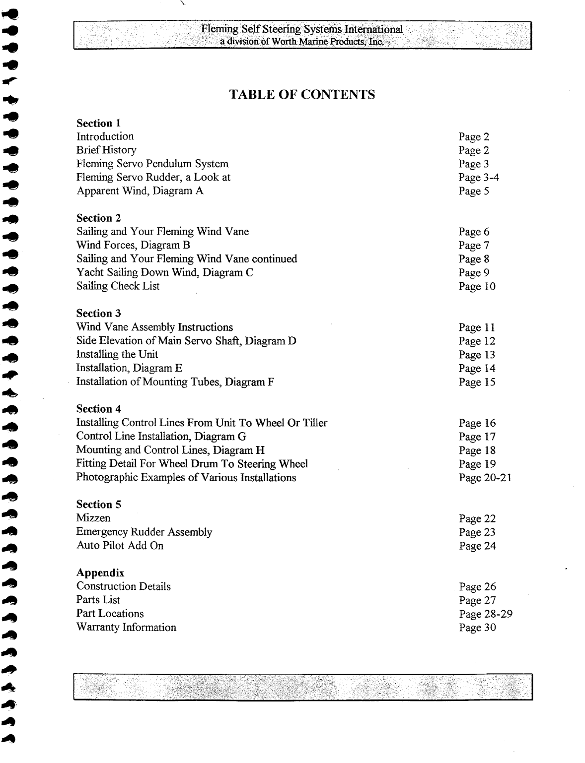 Fleming Self Steering Manual