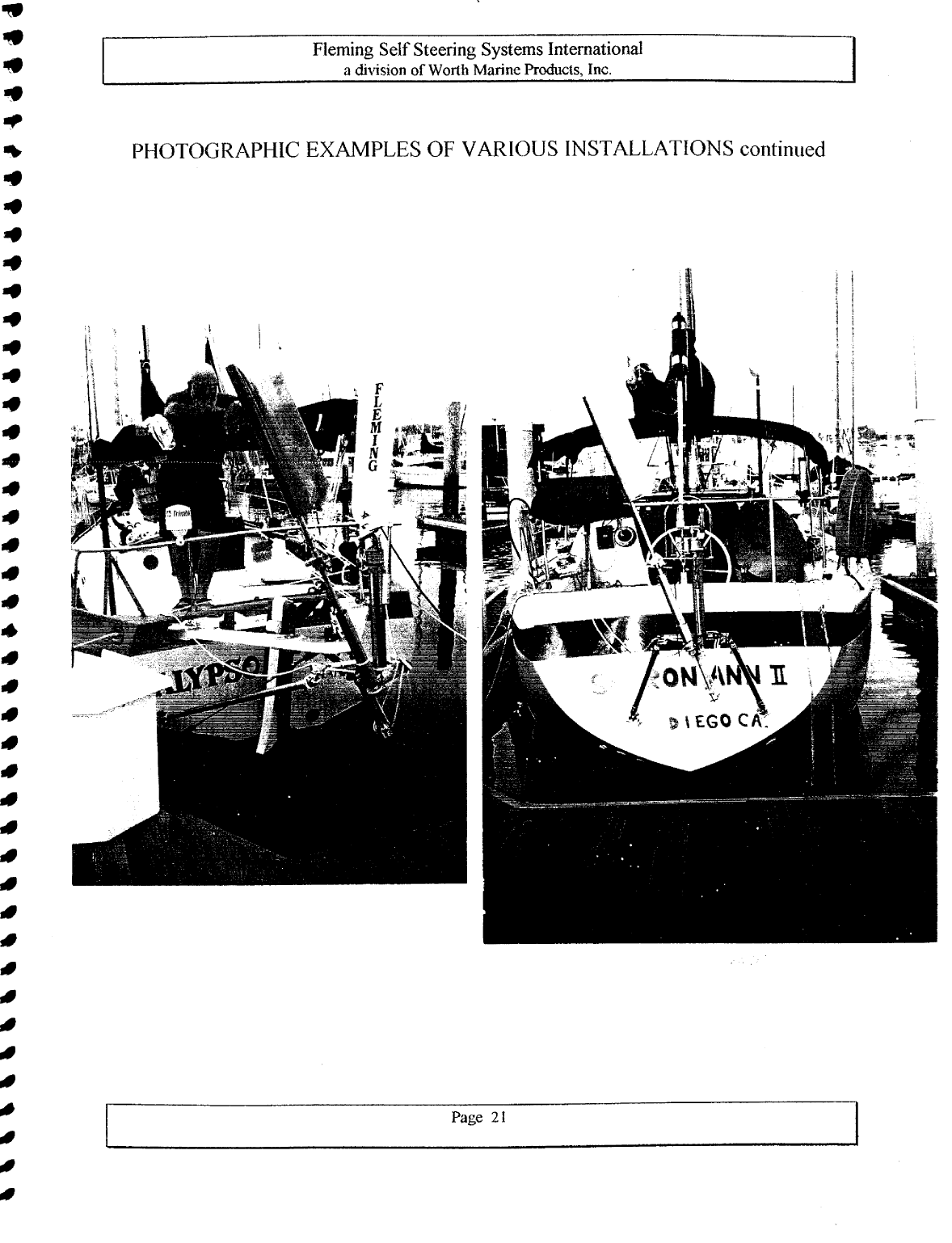 Fleming Self Steering Manual