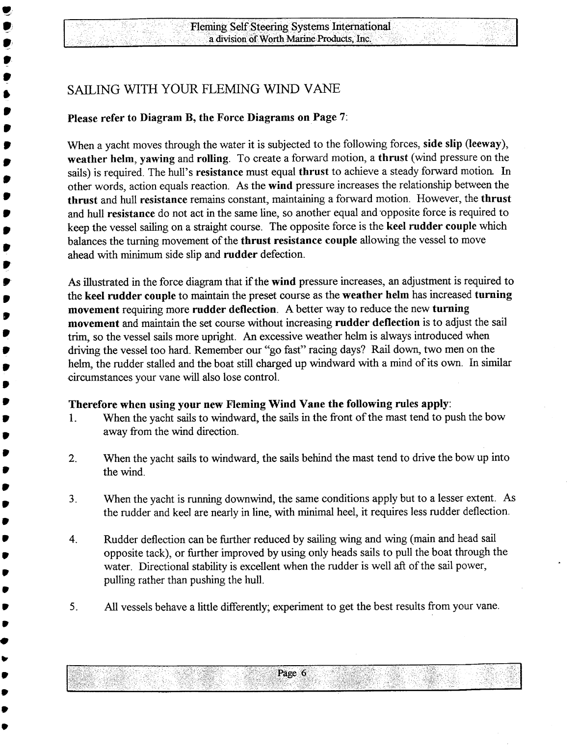 Fleming Self Steering Manual