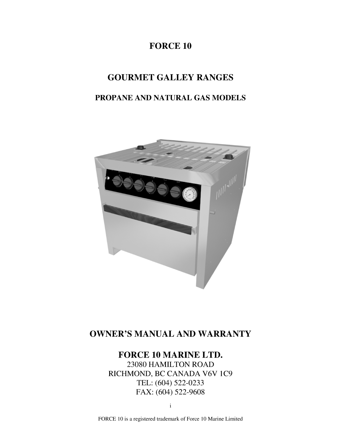 Force 10 Stove Manual eng 0019 Rev b