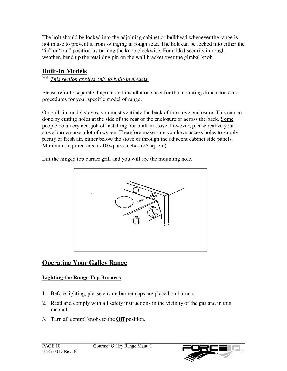 Force 10 Stove Manual eng 0019 Rev b