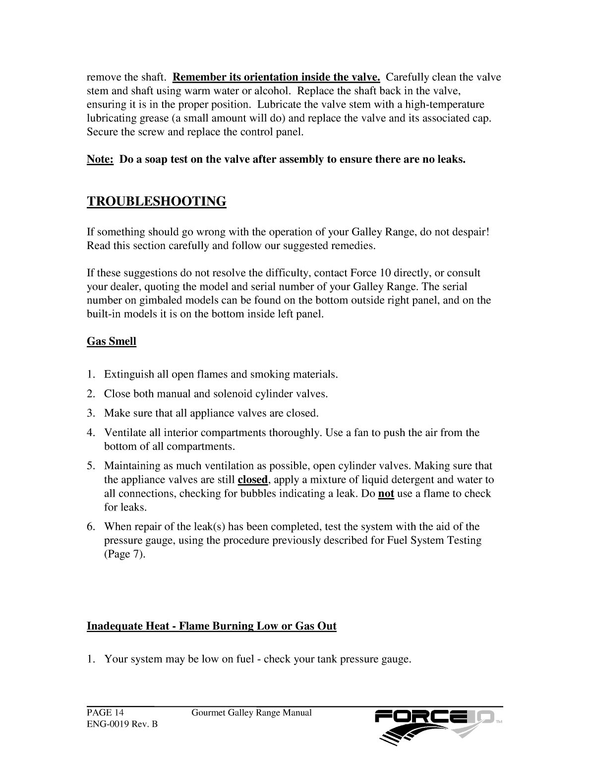 Force 10 Stove Manual eng 0019 Rev b