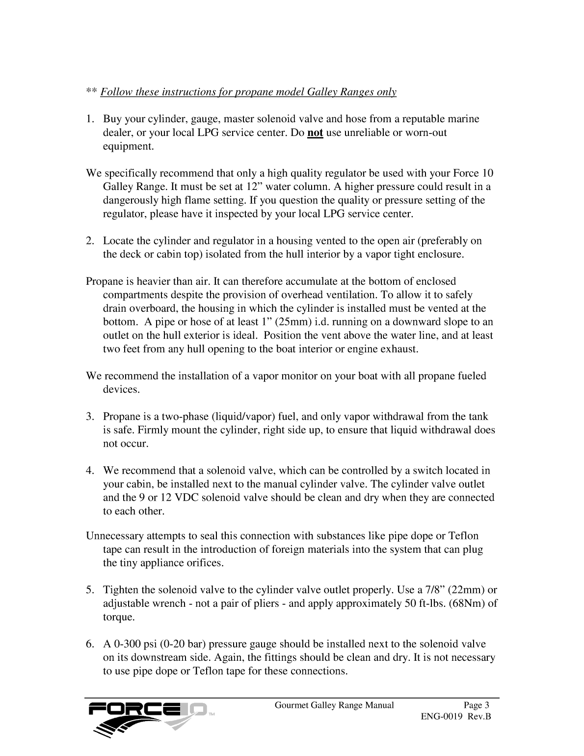 Force 10 Stove Manual eng 0019 Rev b