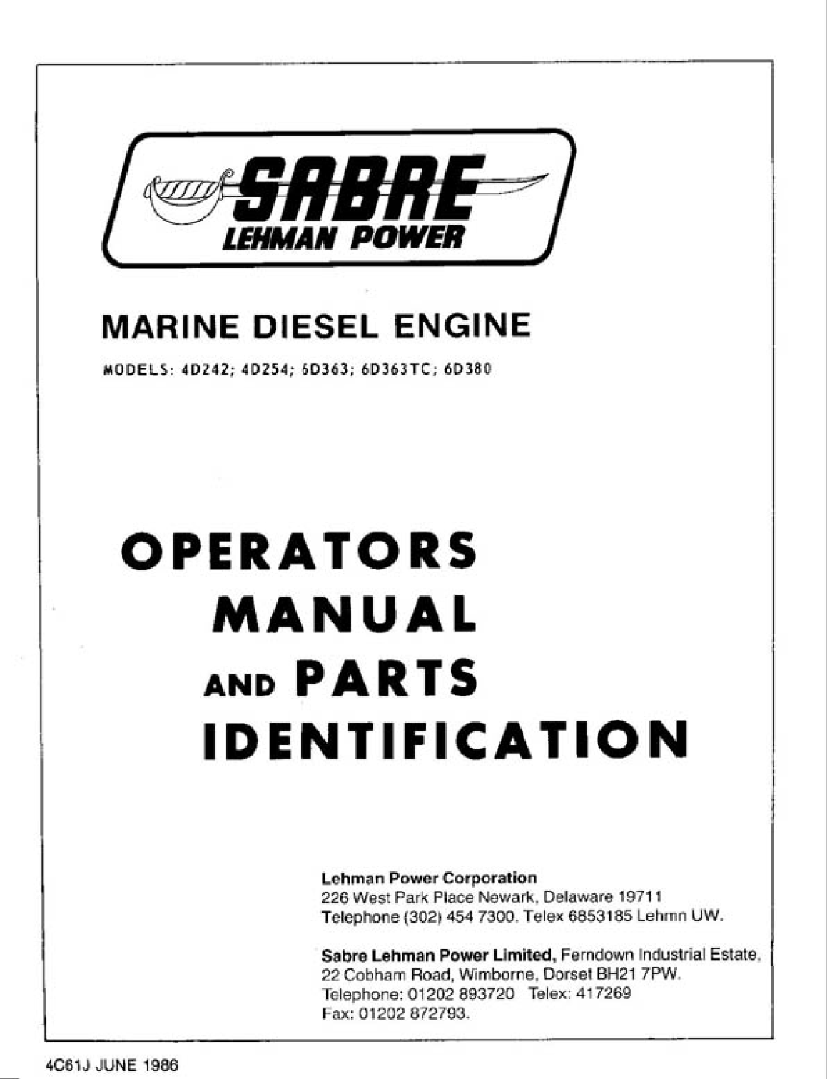 Ford Lehman Workshop Manual