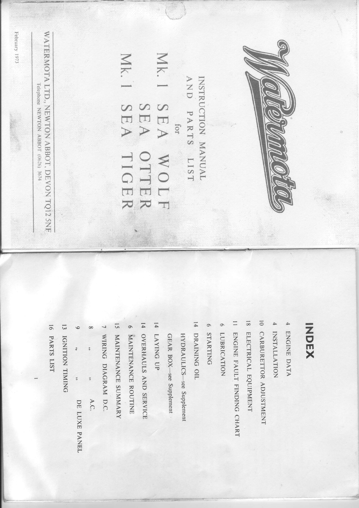 Ford Watermota Sea Wolf Tiger And Otter Workshop Manual