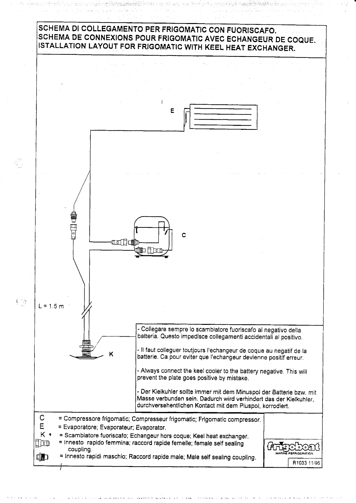 Frigoboat: Echangeur coque Frigoboat Keel Heat Exchanger Installation Manual